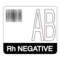 Nevs Label, AB Rh Negative 1-1/2" x 1-7/10" White w/Black LBW-0029 - alternate 1